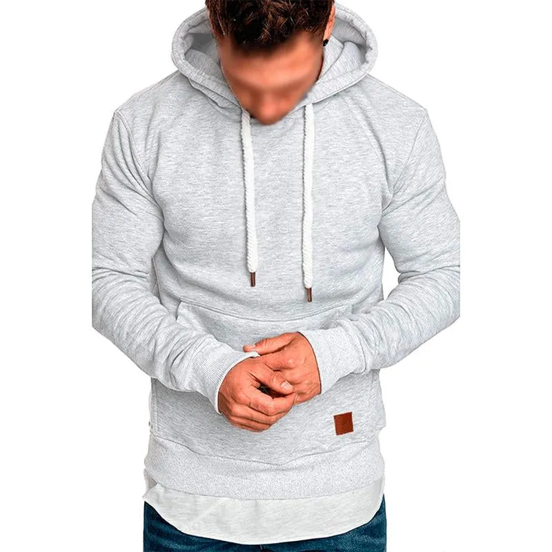 Men's Casual Solid Color Long Sleeve Hooded Sweatshirt 19801946Y sold by Manly product image thumbnail 4