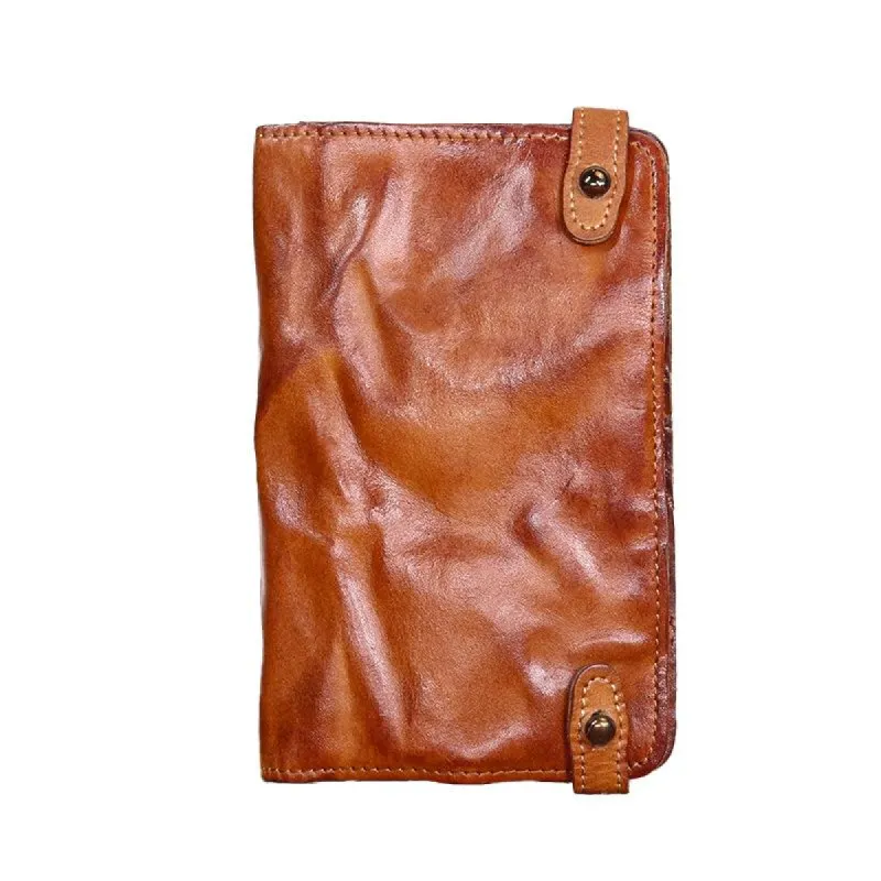 Men's Vintage Top-Grain Cowhide Hand-Rubbed Distressed Long Wallet 50831261M sold by Manly
