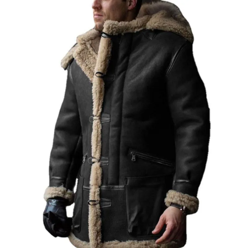 Men's Vintage Thickened Fur Leather Coat 69436272M sold by Manly