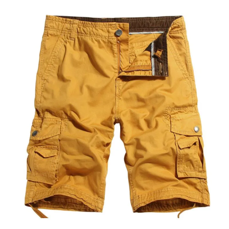 Men's Casual Outdoor Cotton Loose Multi-Pocket Cargo Shorts 67852314M sold by Manly