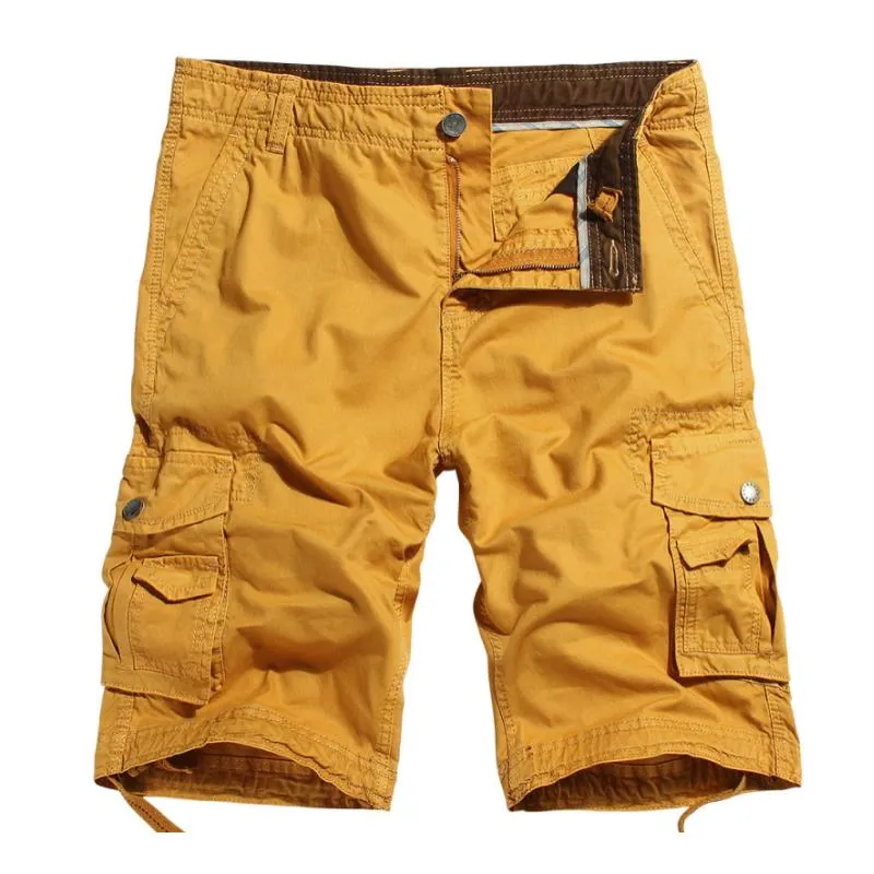 Men's Casual Outdoor Cotton Loose Multi-Pocket Cargo Shorts 67852314M sold by Manly