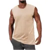 Men's Knitted Vertical Striped Chest Pocket Sleeveless Tank Top 93872839Y sold by Manly