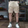 Men's Solid Multi-Pocket Sports Cargo Shorts 59276423Y sold by Manly