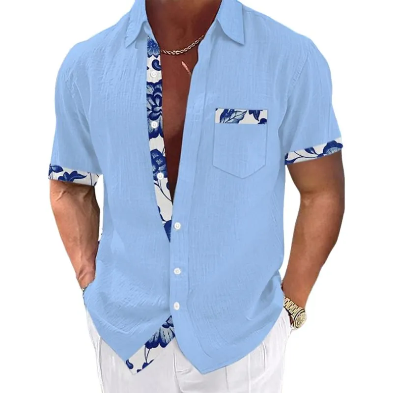 Men's Hawaiian Short Sleeve Print Shirt 80342810X sold by Manly