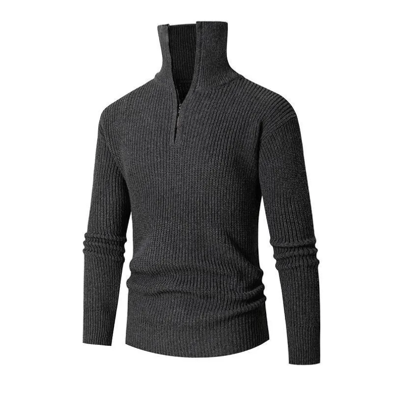 Men'S Casual Solid Color Half-Zip Turtleneck Pullover Sweater  83984321Y sold by Manly