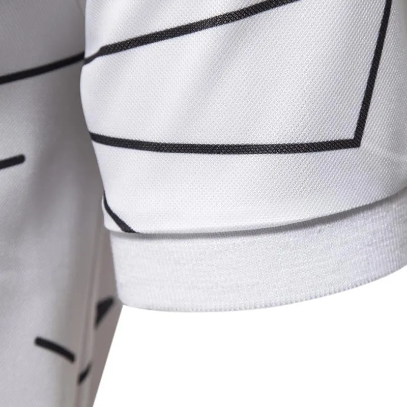 Men's Casual Striped Printed Lapel Short Sleeve Polo Shirt 17977711M sold by Manly product image thumbnail 5