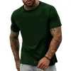 Men's Casual Solid Color All-match Round Neck T-shirt 81212933X sold by Manly