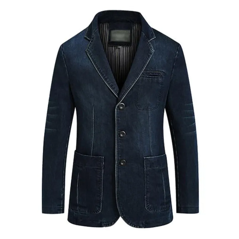 Men's Casual Lapel Denim Single Breasted Blazer 50972865M sold by Manly