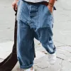 Men's Casual Solid Color Cotton Linen Large Pockets Pants 40216116M sold by Manly