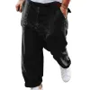 Men's Casual Solid Color Cotton Linen Large Pockets Pants 40216116M sold by Manly
