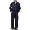Men's Vintage Loose Belt Multi-Pocket Denim Jumpsuit Coverall 71826101Y sold by Manly