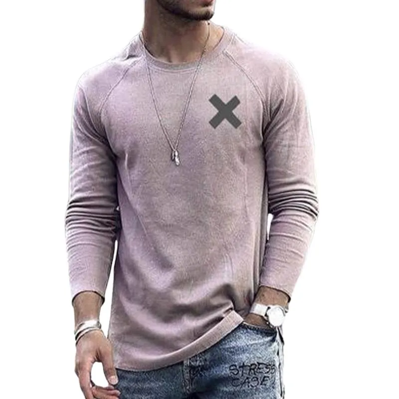 Men's Crew Neck Printed Long Sleeve T-shirt 02249262X sold by Manly