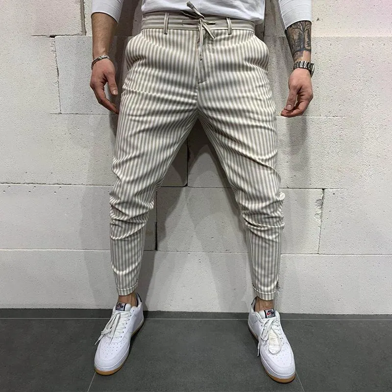 Men's Striped Drawstring Waist Casual Pants 70346012Z sold by Manly product image thumbnail 4