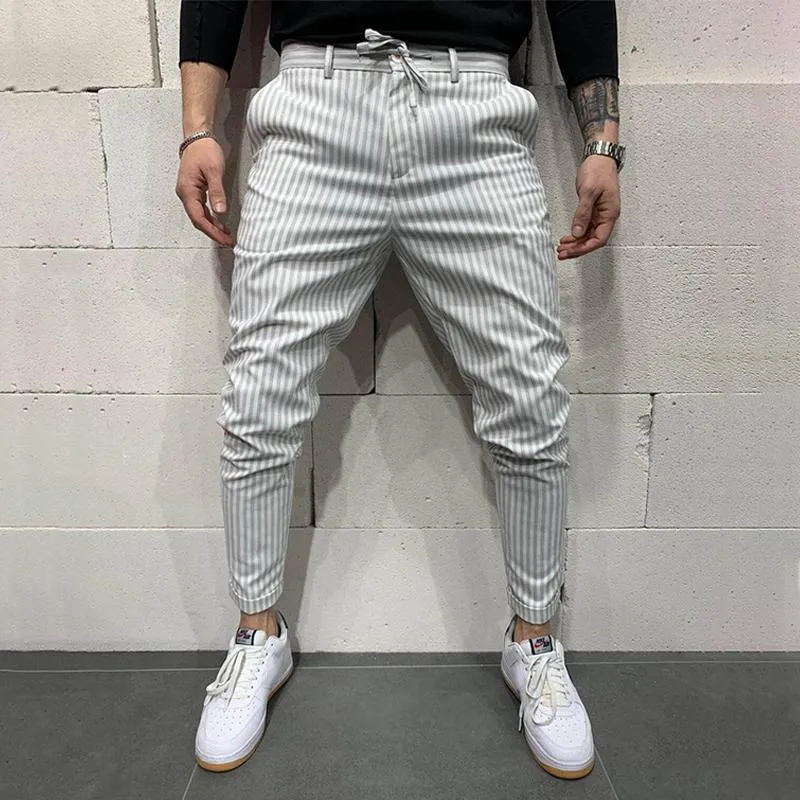 Men's Striped Drawstring Waist Casual Pants 70346012Z sold by Manly product image thumbnail 3