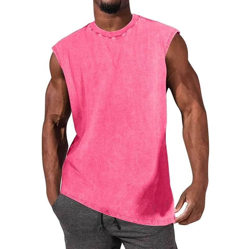 Men's Vintage Distressed Round Neck Sports Tank Top 43834700M sold by Manly product image thumbnail 4