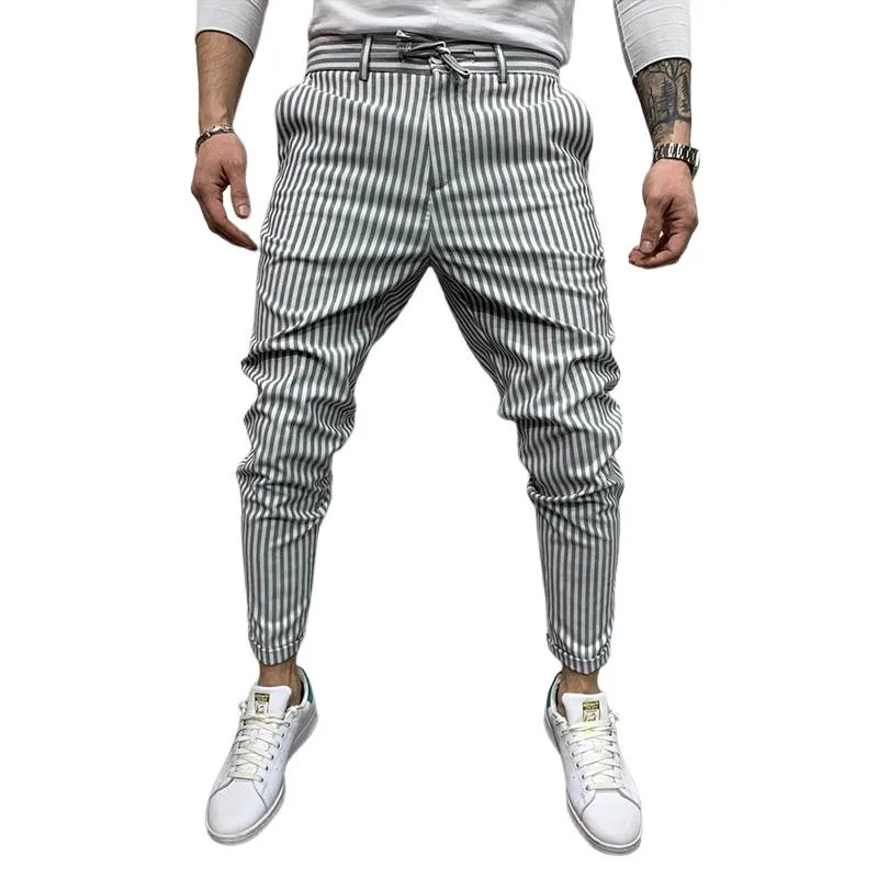 Men's Striped Drawstring Waist Casual Pants 70346012Z sold by Manly