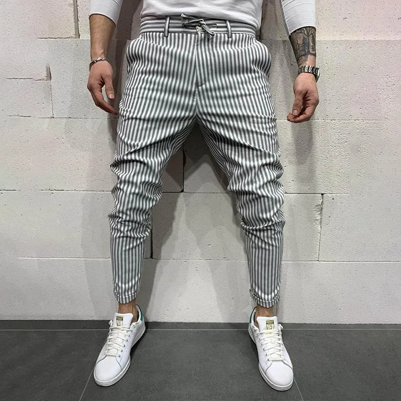 Men's Striped Drawstring Waist Casual Pants 70346012Z sold by Manly product image thumbnail 2