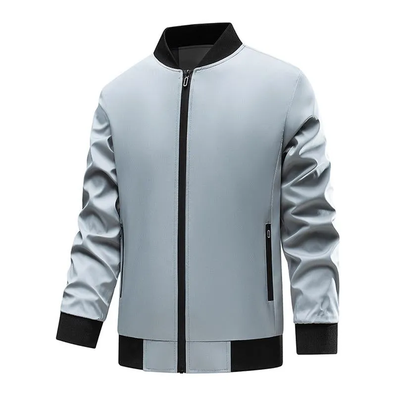 Men's Casual Stand Collar Zip-up Jacket 31947512X sold by Manly