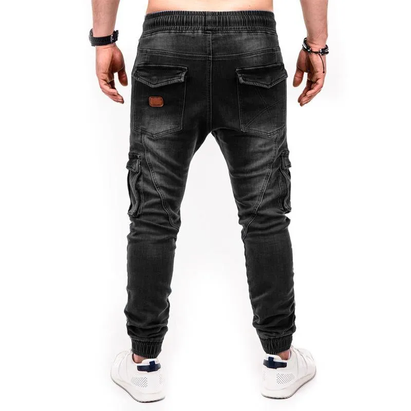 Men's Vintage Solid Multi Pocket Drawstring Jeans 03034336Y sold by Manly product image thumbnail 5