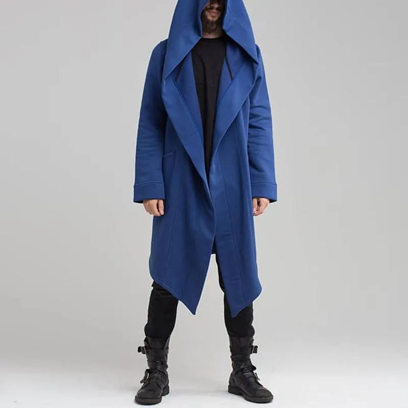 Men's Casual Solid Color Mid-Length Loose Long Sleeve Hooded Cardigan 08529757Z sold by Manly product image thumbnail 3