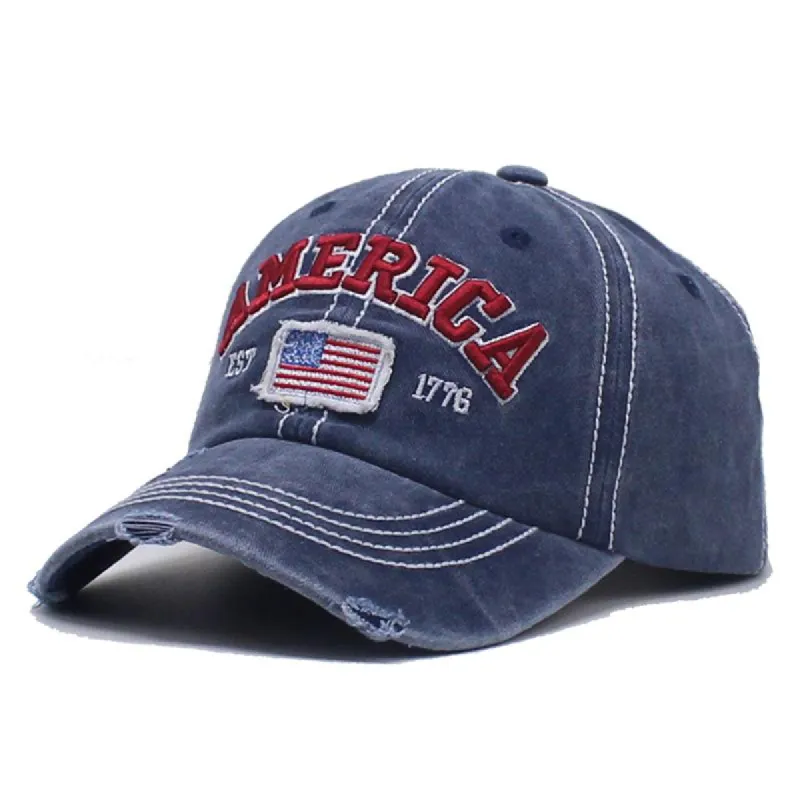 Men's Casual American Flag Letter Baseball Cap 67410497K sold by Manly