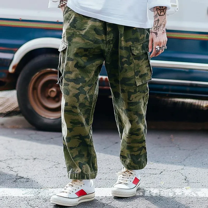 Men's Camouflage Straight Loose Multi-pocket Cargo Pants 04817561Z sold by Manly product image thumbnail 2