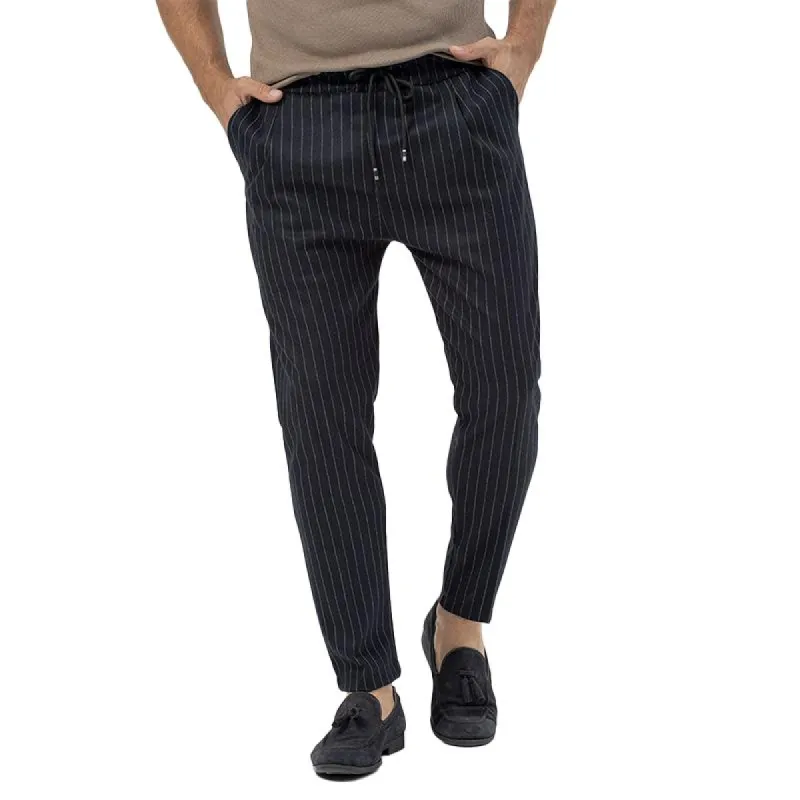 Men's Striped Elastic Waist Casual Pants 76011577Z sold by Manly