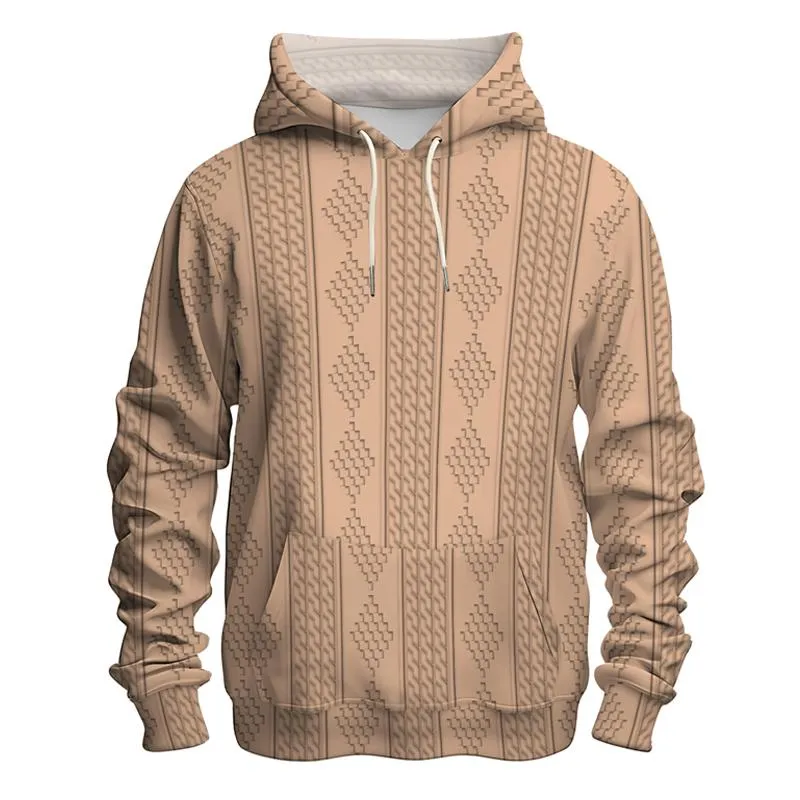 Men's Solid Color Jacquard Drawstring Hoodie 12040657X sold by Manly product image thumbnail 5