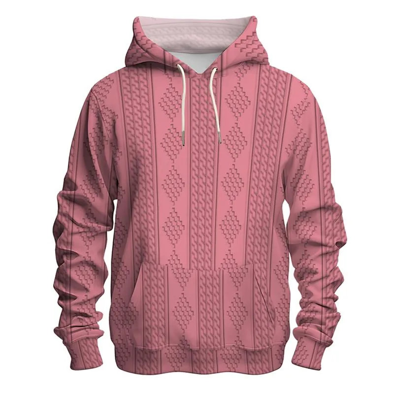 Men's Solid Color Jacquard Drawstring Hoodie 12040657X sold by Manly product image thumbnail 4