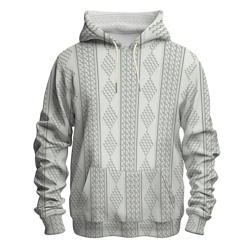 Men's Solid Color Jacquard Drawstring Hoodie 12040657X sold by Manly product image thumbnail 3