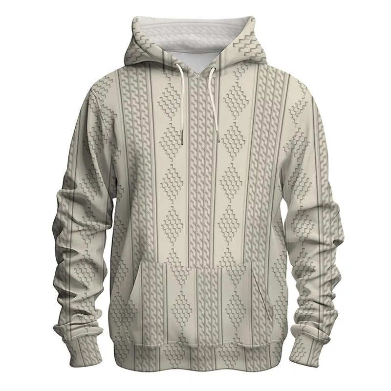 Men's Solid Color Jacquard Drawstring Hoodie 12040657X sold by Manly product image thumbnail 2