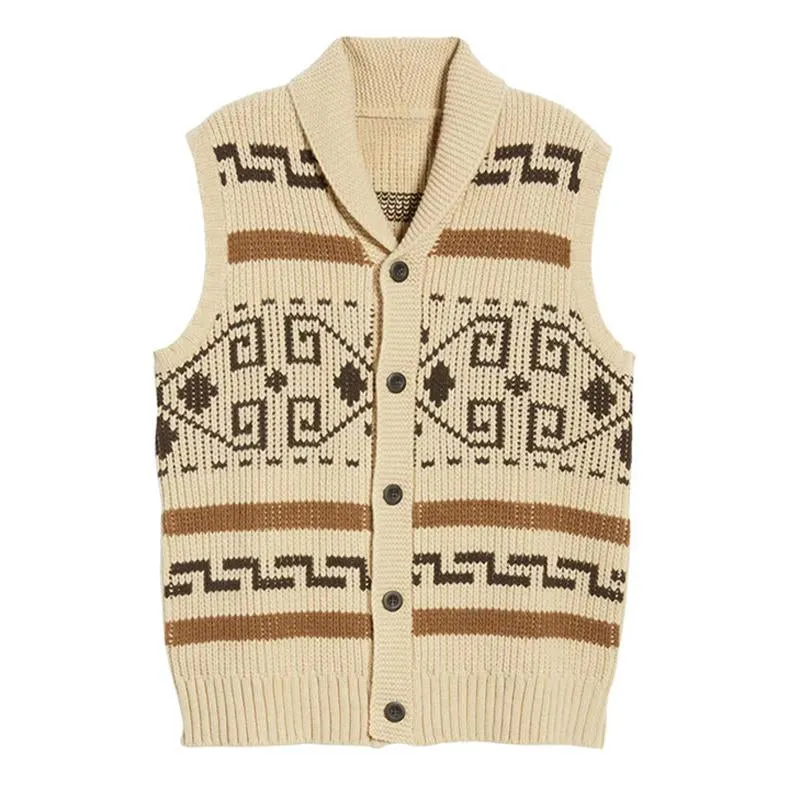Men's Vintage Casual Knitted Single Breasted Vest 50830278X sold by Manly