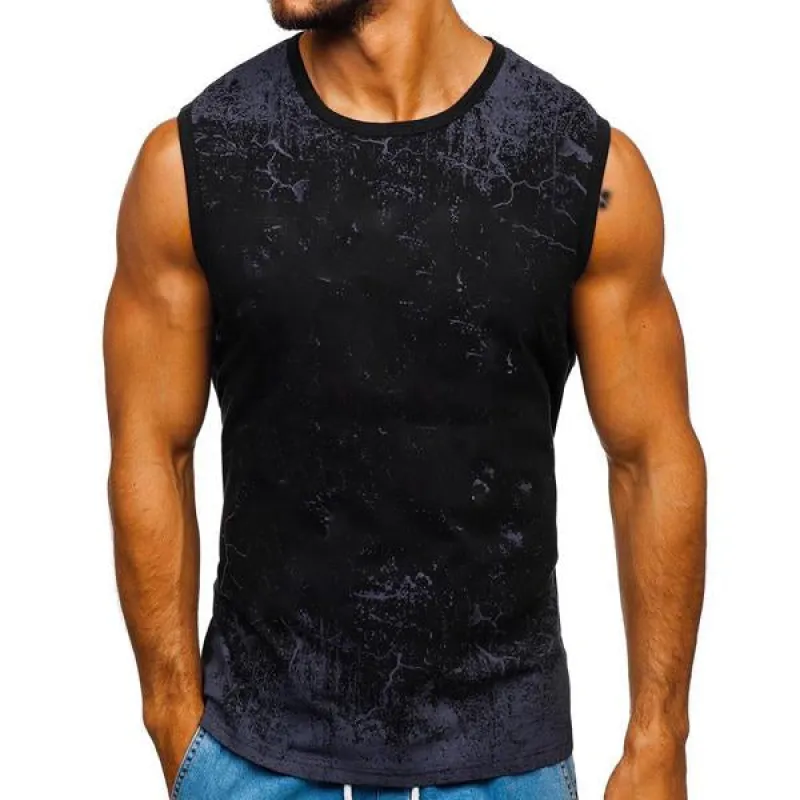 Men's Printed Sleeveless Tank Top 11363355X sold by Manly