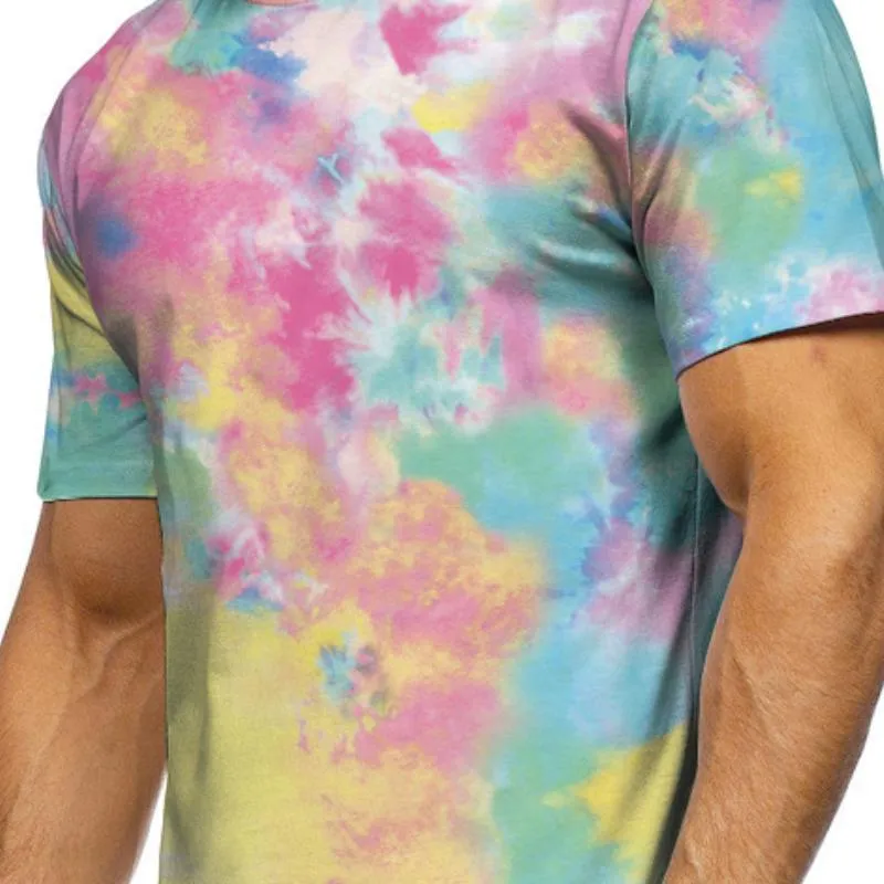 Men's Tie-Dye Printed Round Neck Short-Sleeved T-Shirt 31358041Y sold by Manly product image thumbnail 3