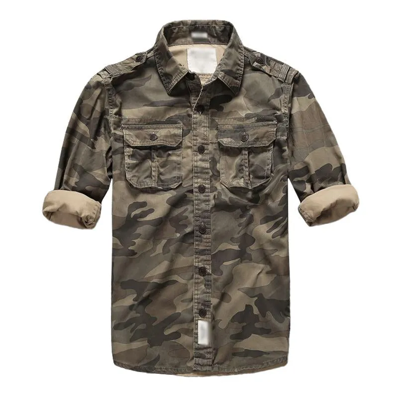 Men's Casual Cotton Camouflage Breathable Lapel Thin Jacket 77992735M sold by Manly product image thumbnail 2