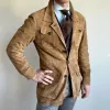Men's Vintage Solid Suede Lapel Multi-Pocket Jacket 68521048Y sold by Manly