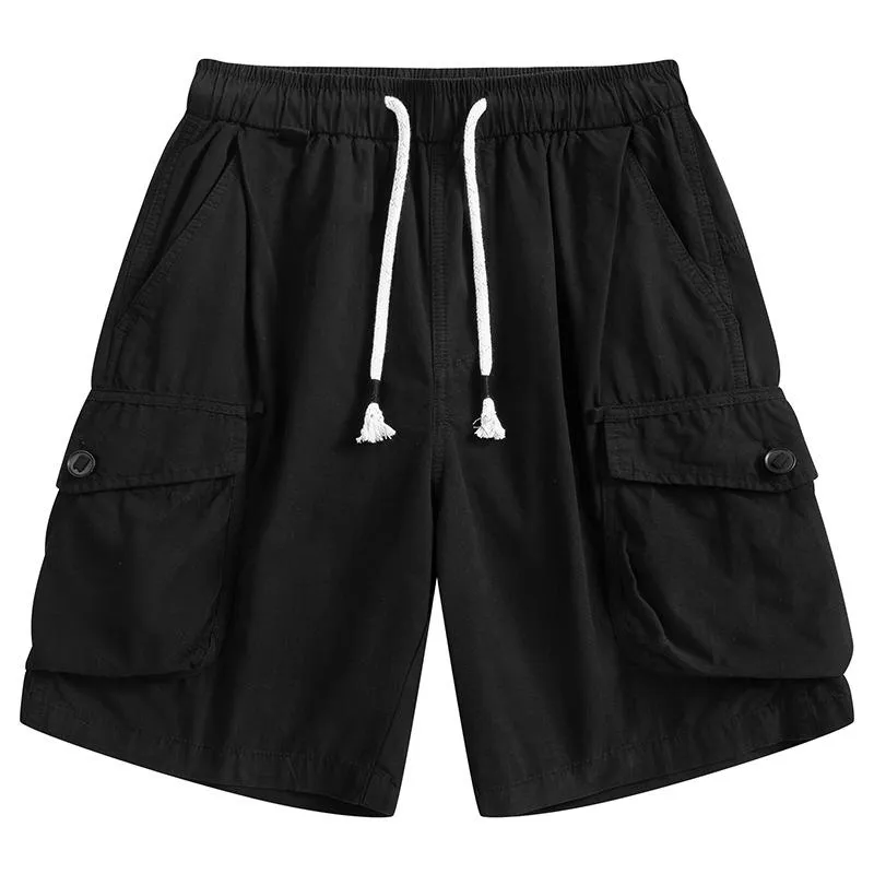 Men's Casual Cotton Loose Multi-Pocket Elastic Waist Cargo Shorts 73314173M sold by Manly product image thumbnail 2