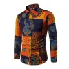 Men's Vintage Ethnic Printed Slim Long Sleeve Shirt 52004520M sold by Manly