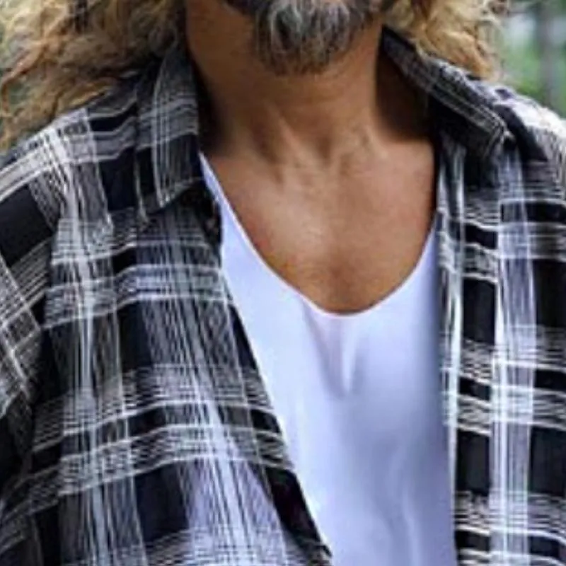 Men's Casual Retro Plaid Colorblock Long Sleeve Shirt 87578735TO sold by Manly product image thumbnail 3