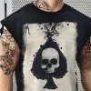 Men's Casual Skull Print Crew Neck Tank Top 90151250Y sold by Manly