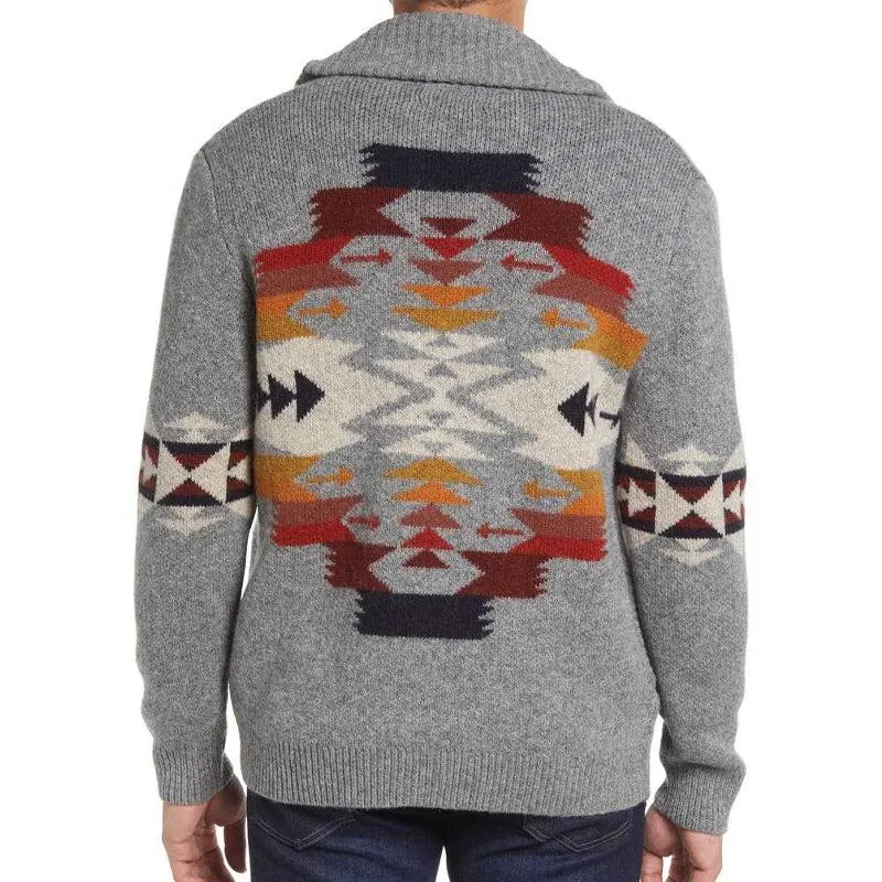 Men's Vintage Jacquard Lapel Long Sleeve Cardigan 29110250Y sold by Manly product image thumbnail 3