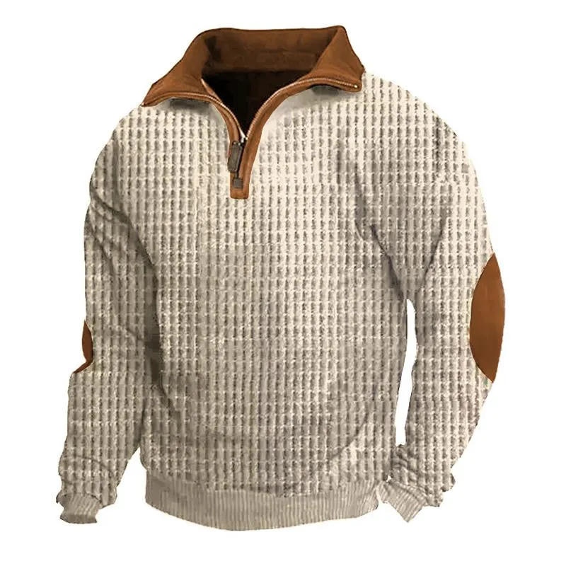 Men's Outdoor Waffle Henley Half Zip Sweatshirt 45312977X sold by Manly product image thumbnail 3