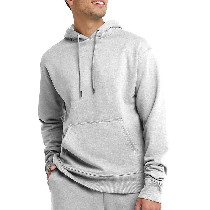 Men's Solid Color Pocket Drawstring Hooded Sweatshirt 81460298X sold by Manly