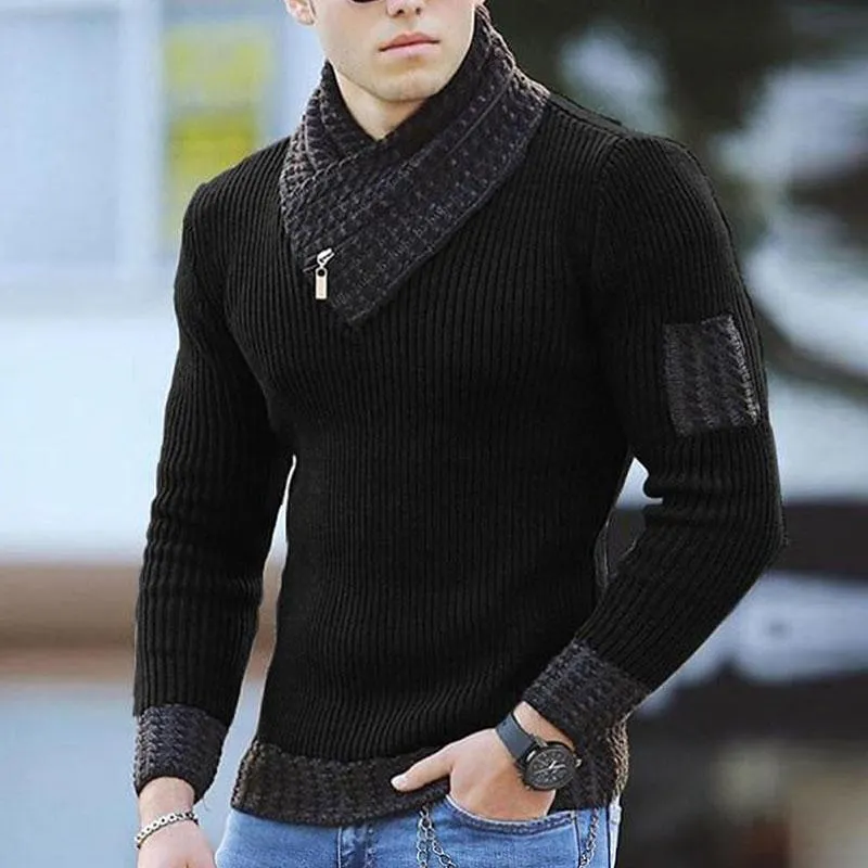 Men's Casual Slim Sleeve Scarf Collar Pullover Sweater 03292607M sold by Manly product image thumbnail 5