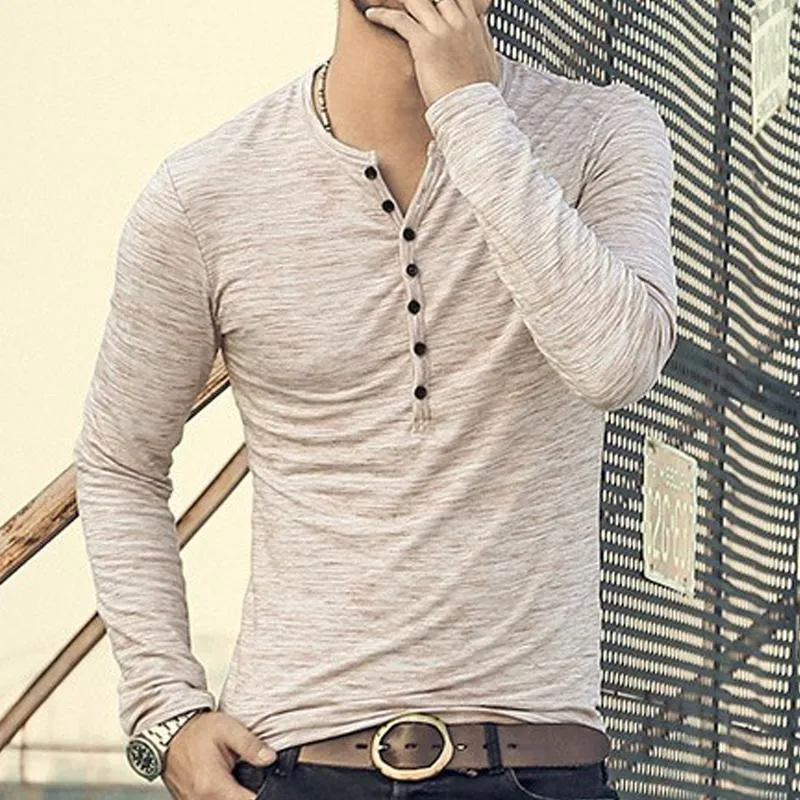 Men's Round Neck Solid Color Henley Shirt 57251524X sold by Manly product image thumbnail 5