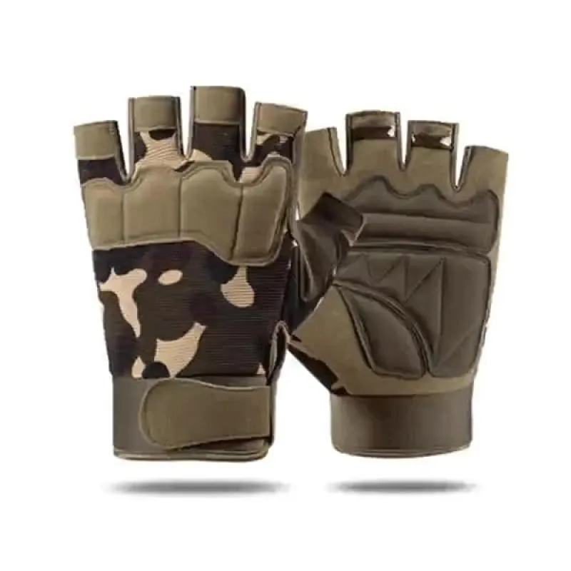 CAMO HALF FINGER GLOVES sold by Manly