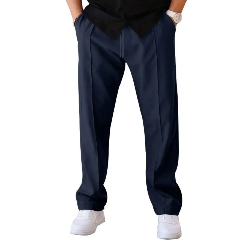 Men's Casual Loose Straight Elastic Waist Pants 37177029M sold by Manly