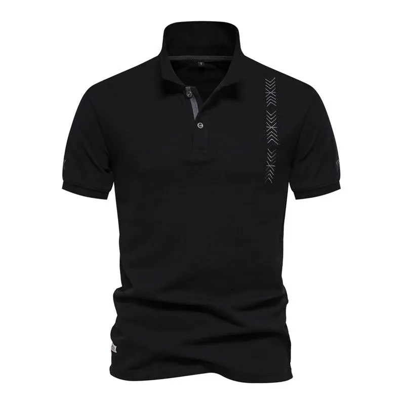 Men's Casual Lapel Breathable Embroidered Short Sleeve Polo Shirt 66336763M sold by Manly product image thumbnail 3