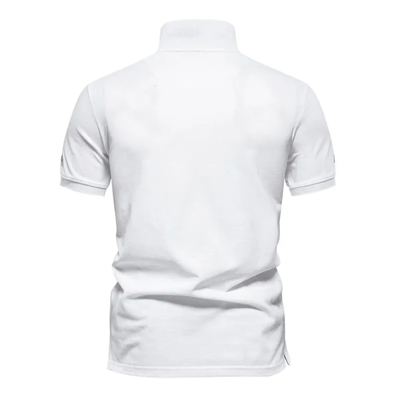 Men's Casual Lapel Breathable Embroidered Short Sleeve Polo Shirt 66336763M sold by Manly product image thumbnail 5