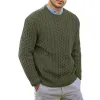 Men's Casual Round Neck Pullover Cable Knit Sweater 46216161M sold by Manly
